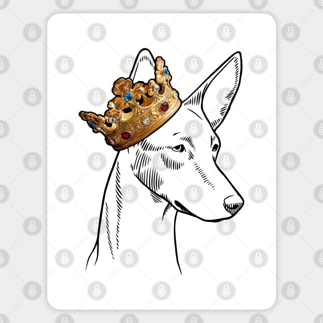 Ibizan Hound Dog King Queen Wearing Crown Magnet by millersye